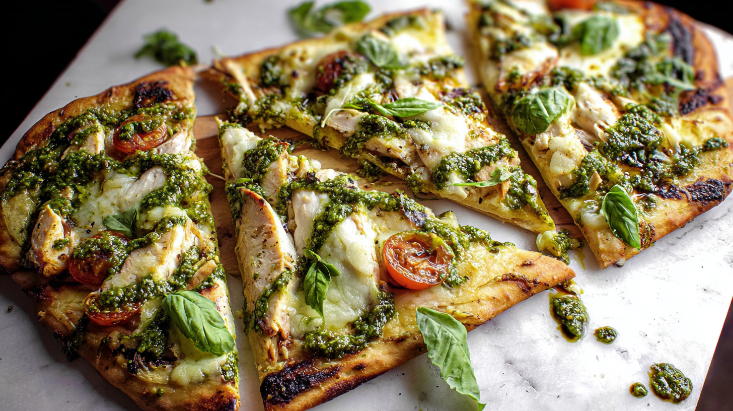 Pesto Chicken Flatbread