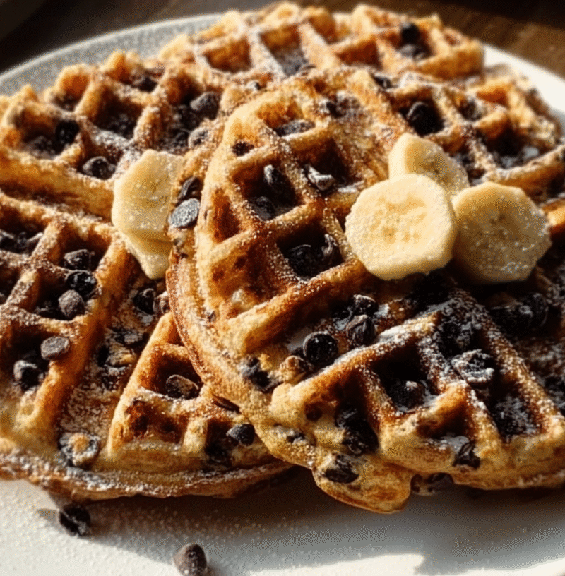 Crispy Chocolate Chip Waffles