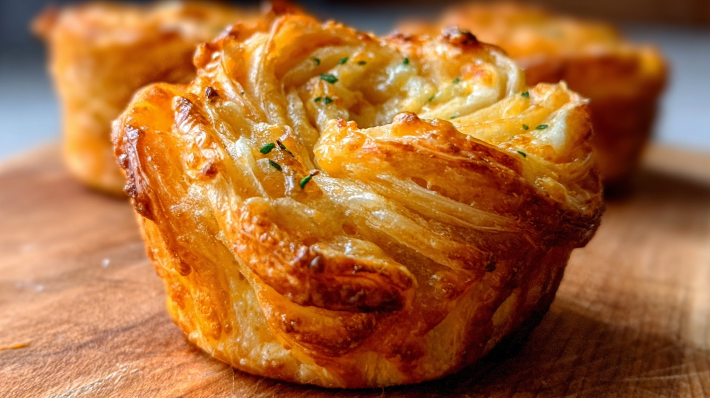 Cheesy Garlic Cruffins