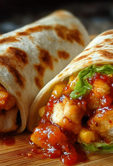 Sweet Chili Chicken Wraps