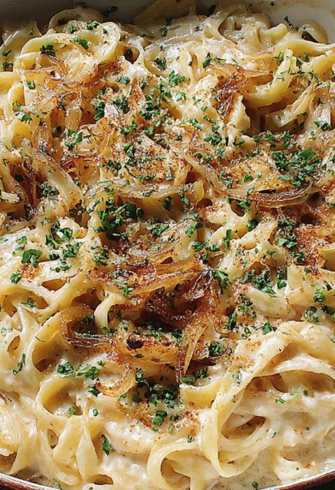 Creamy French Onion and Browned Butter Pasta