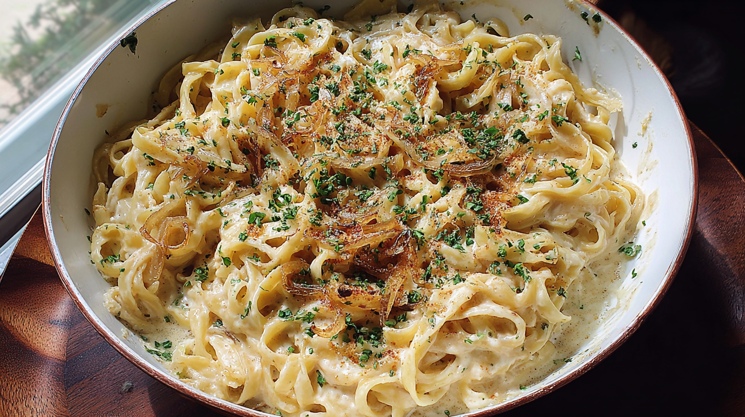 Creamy French Onion and Browned Butter Pasta