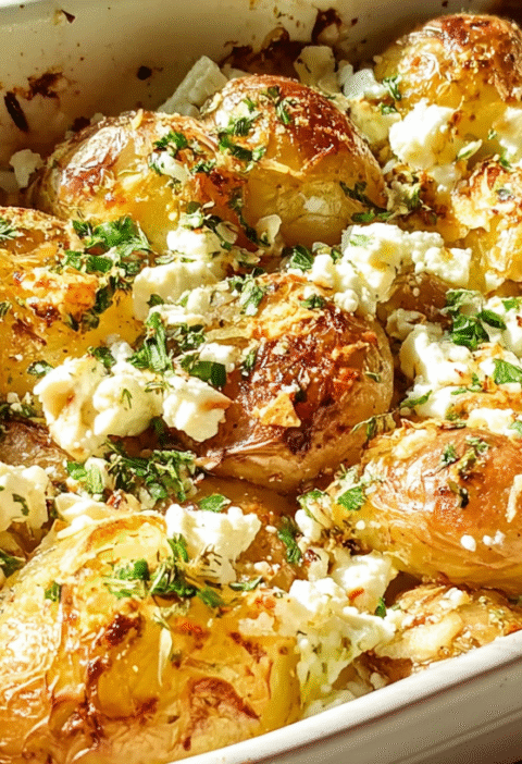 Baked Feta Potatoes