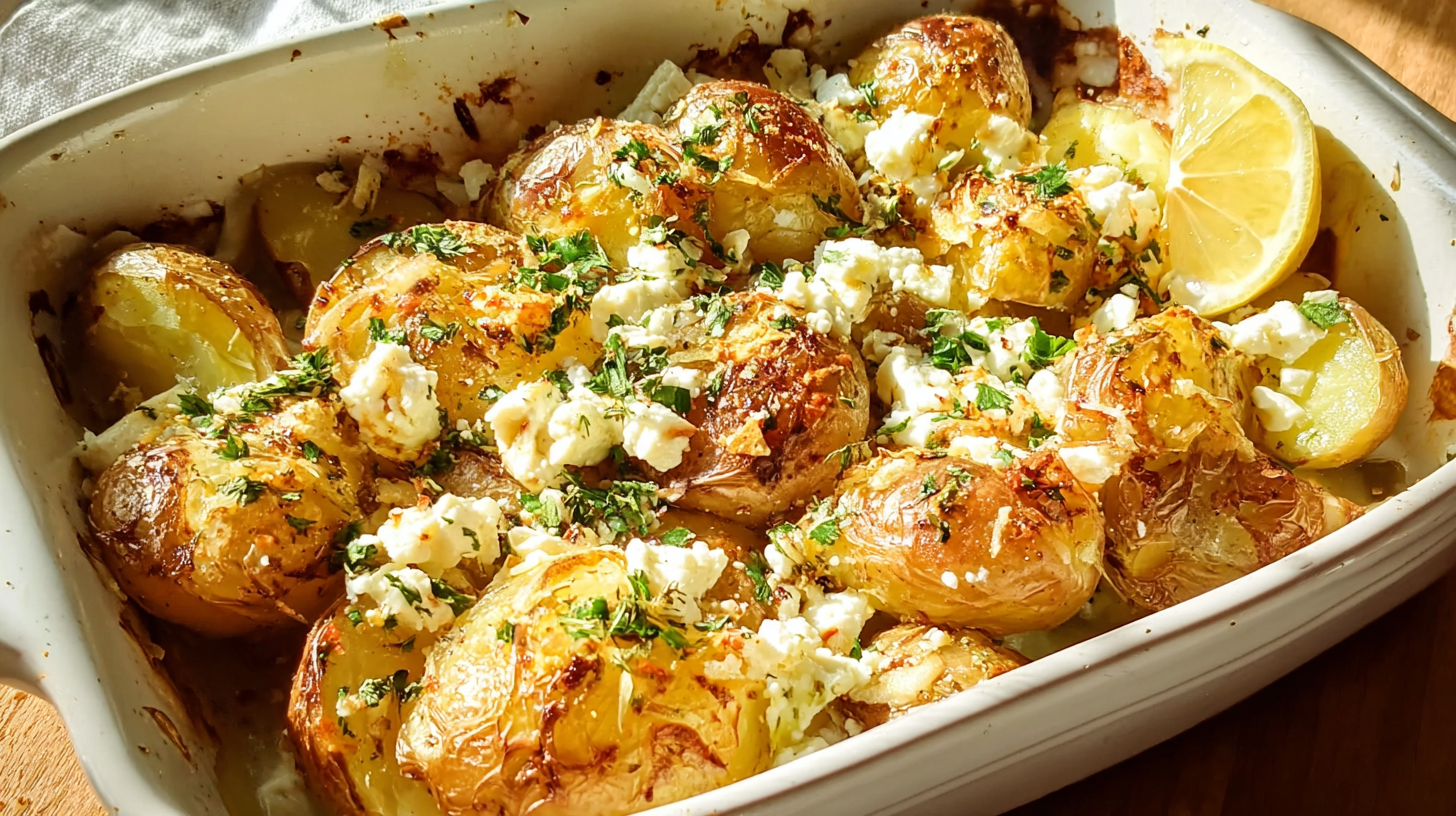 Baked Feta Potatoes