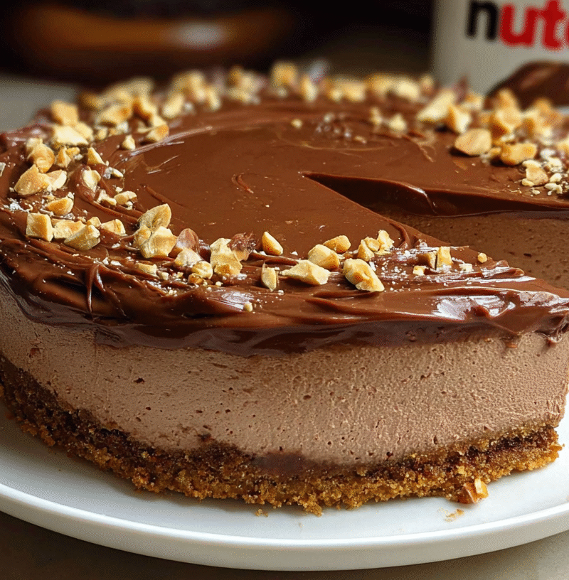 No Bake Nutella Cheesecake