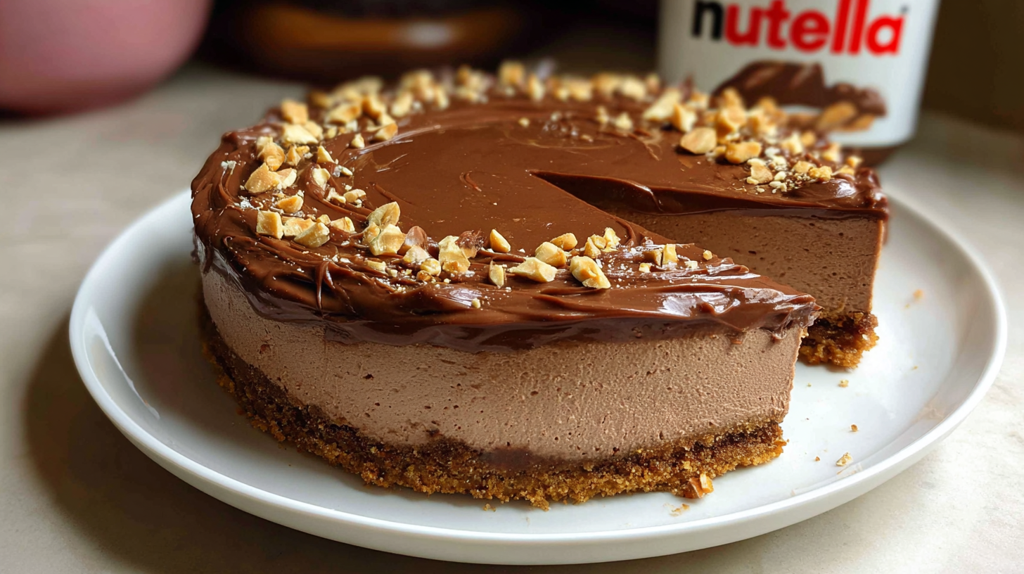 No Bake Nutella Cheesecake