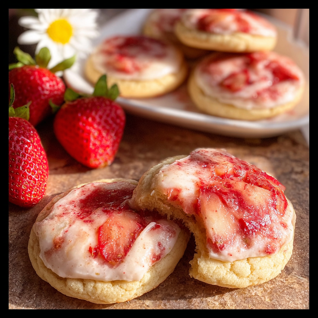 Strawberry Cheesecake Cookies